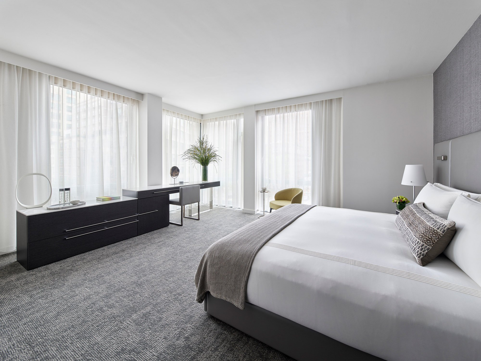 Spacious deluxe corner king suite in Smyth Hotel