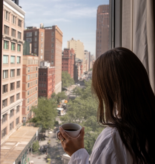 Looking down Chambers Street from Smyth Tribeca NYC