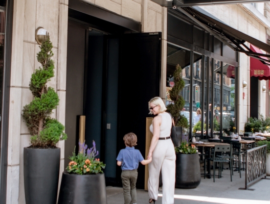 The portico entrance at Smyth Tribeca hotel in New York City