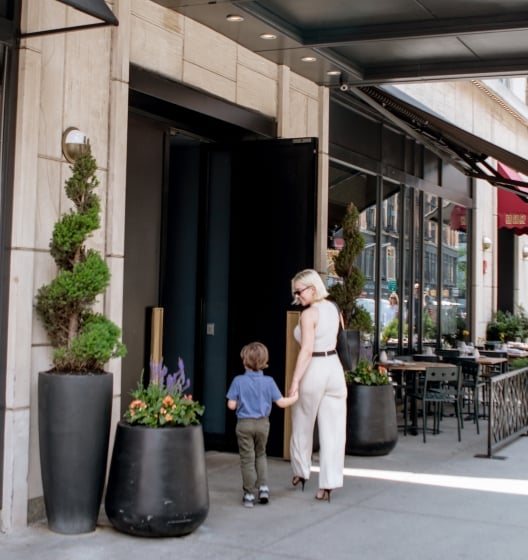 The portico entrance at Smyth Tribeca hotel in New York City