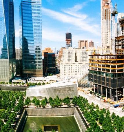 World Trade Center Aerial View in New York City