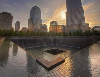 exterior of 9/11 museum