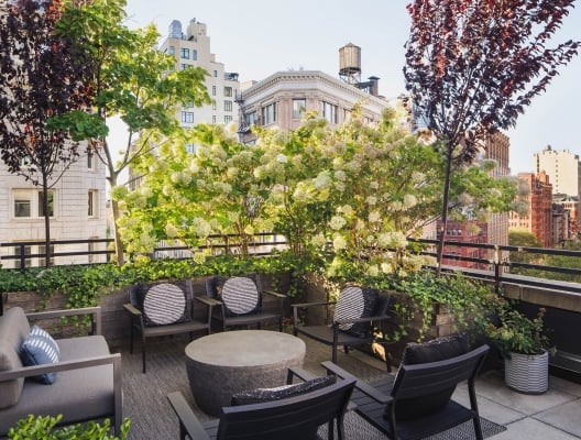 penthouse terrace in new york city