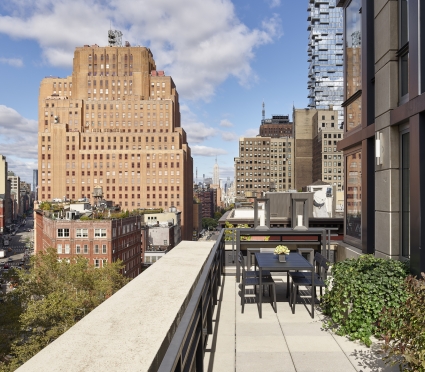 spacious terrace for hotel suite