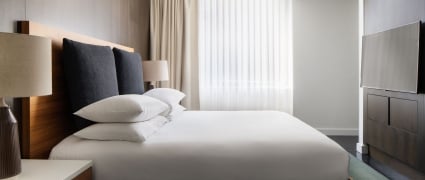 Queen bed hotel room in Tribeca; Smyth Tribeca hotel room with queen or king bed