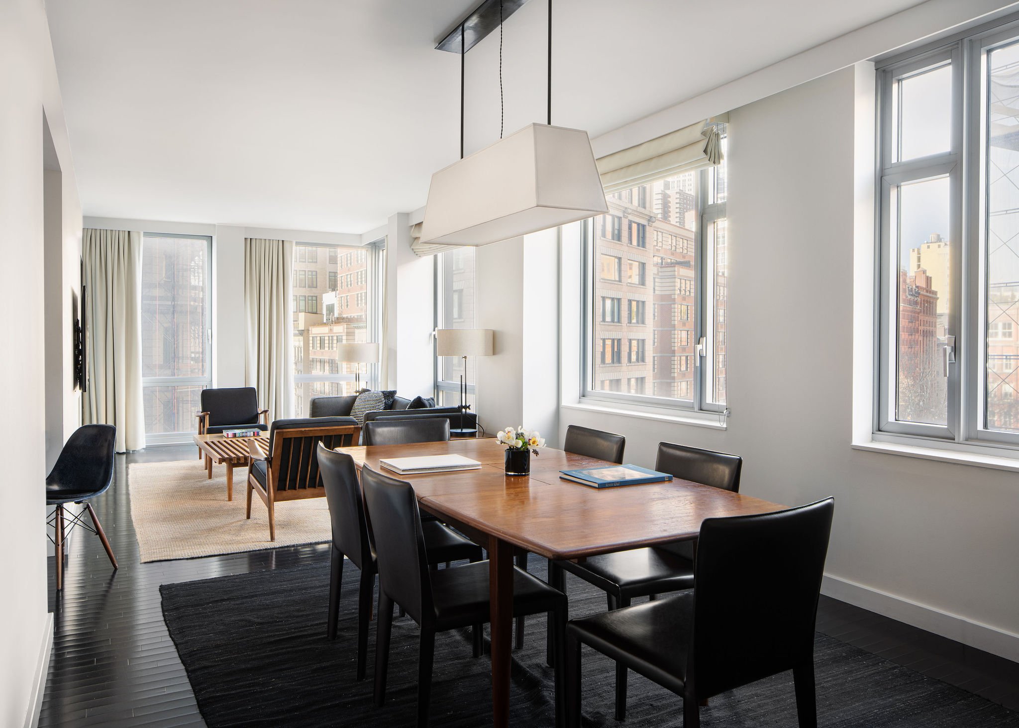 dining room table in hotel suite