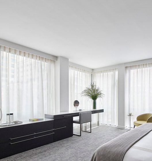 Spacious New York hotel room with king bed