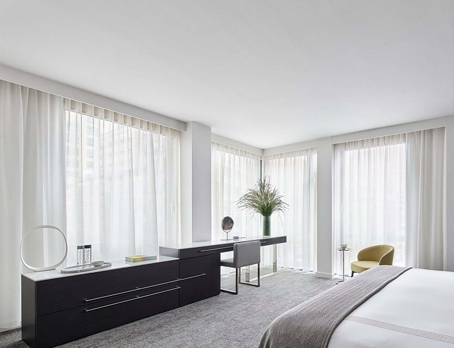 Spacious New York hotel room with king bed