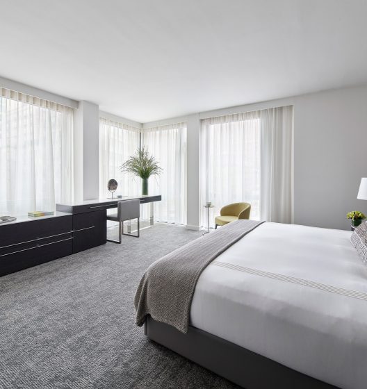 Spacious deluxe corner king suite in Smyth Hotel