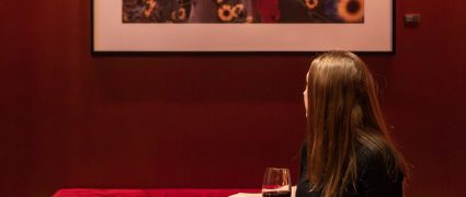 Woman appreciate art at Smyth Hotel