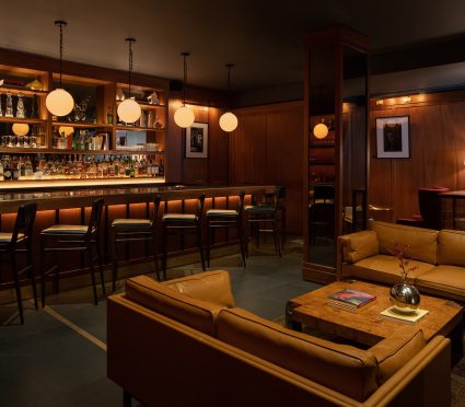 Inside of a Tribeca bar in NY, near Soho; The Smyth Hotel Galerie Bar