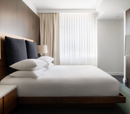 Queen bed hotel room in Tribeca; Smyth Tribeca hotel room with queen or king bed