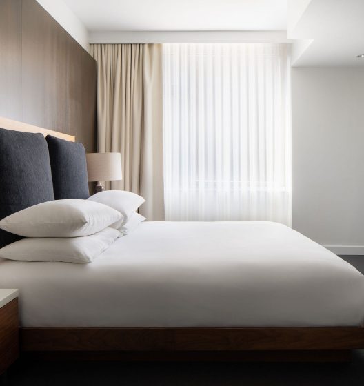 Queen bed hotel room in Tribeca; Smyth Tribeca hotel room with queen or king bed